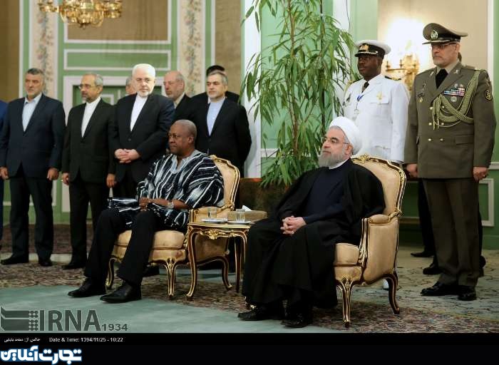 ستقبال رسمی روحانی از رییس جمهوری غنا
