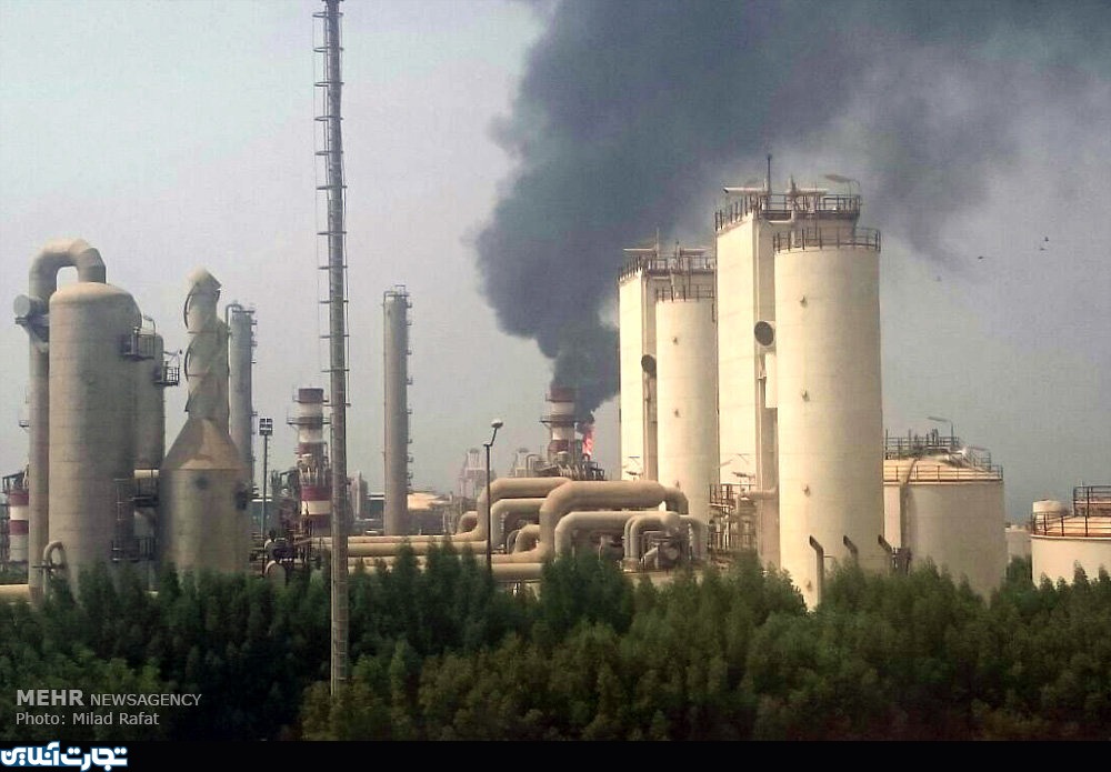 آتش سوزی ایستگاه گاز پتروشیمی مبین در عسلویه