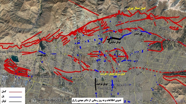 پیش بینی زمان و قدرت زلزله پایتخت به روایت گسل های تهران