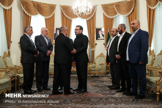 دیدار هیات حماس با دبیر شورای عالی امنیت ملی ایران