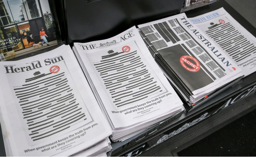 روزنامه‌های استرالیا علیه سانسور سیاه چاپ شدند +عکس