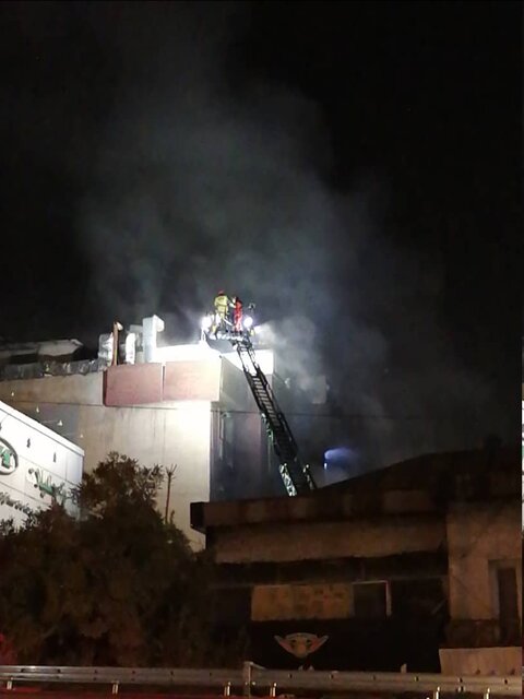 آتش سوزی مهیب در یک کلینیک درمانی در خیابان شریعتی تهران