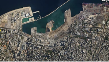 تصاویر ماهواره‌ای شرکت بلک اسکای از فاجعه انفجار بیروت