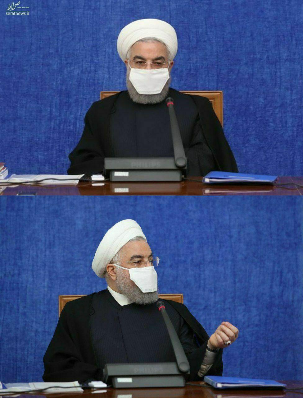 عکس / ماسک متفاوت رئیس جمهور در جلسه امروز هماهنگی اقتصادی دولت