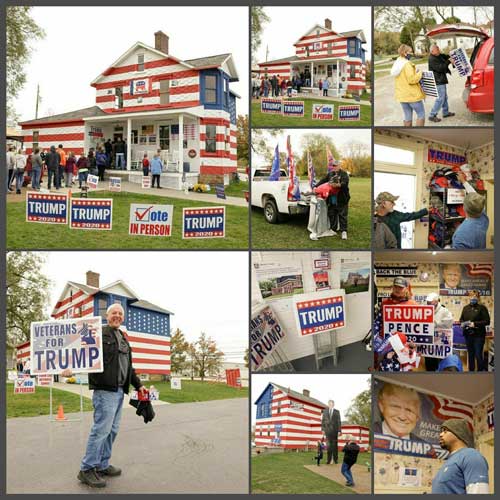 «خانه تبلیغات ترامپ» در پنسیلوانیا+عکس