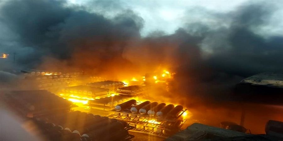 انفجار و آتش‌ سوزی گسترده در ‌کارخانه تاژ