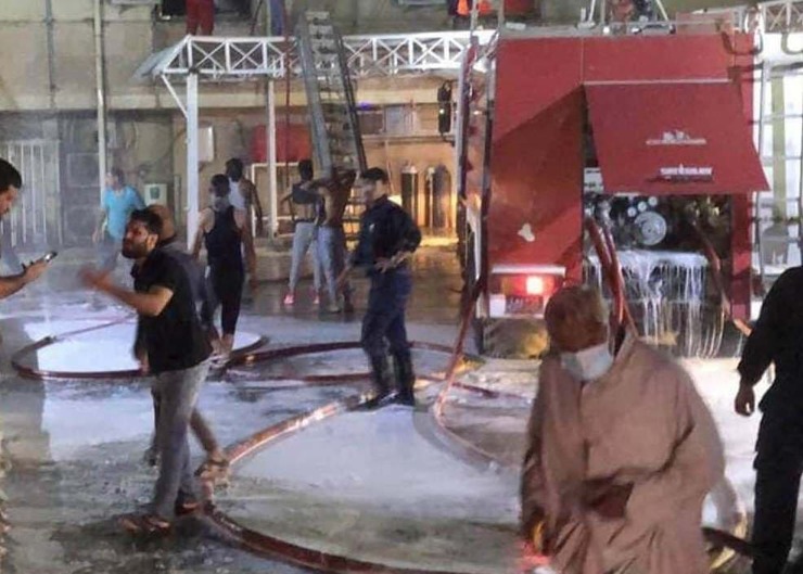 لحظه انفجار بیمارستان بغداد با ۸۲ کشته + فیلم