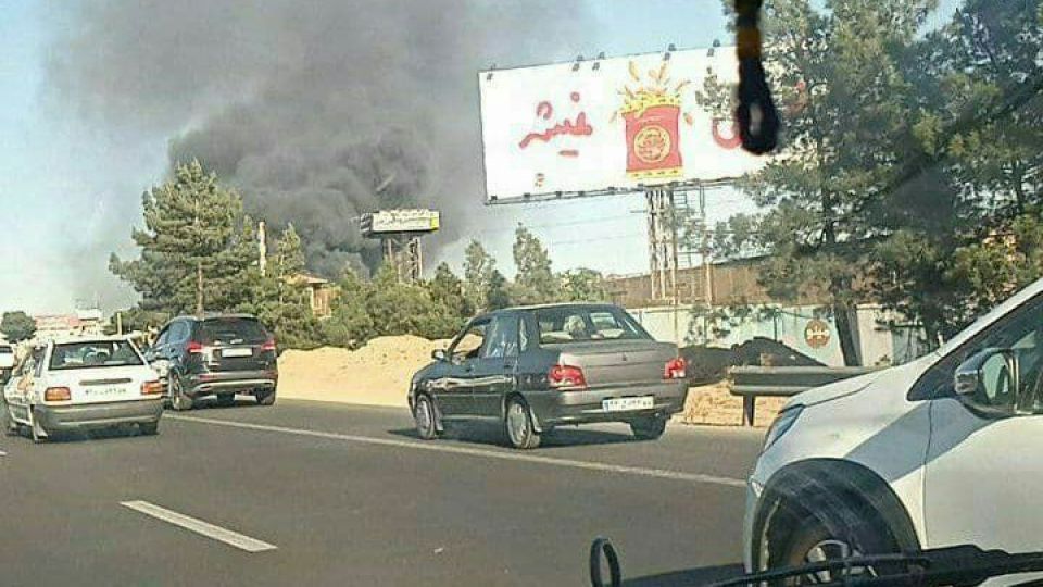 آتش‌سوزی گسترده در غرب تهران