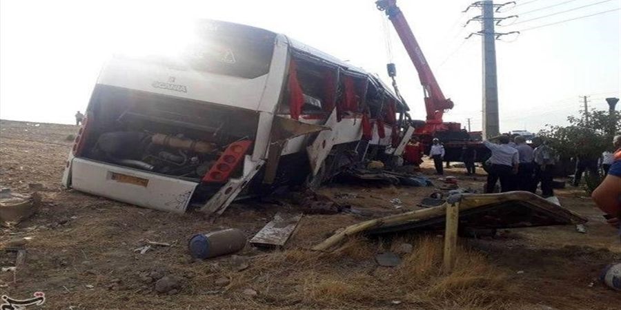 واژگونی اتوبوس خبرنگاران در آذربایجان غربی؛ فوت ۲ خبرنگار
