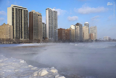 وقتی دریای شيكاگو منجمد شد + تصاویر