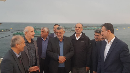 بهره برداري از مزرعه پنج هزارتنی پرورش ماهی درقفس مشارکتی بانک کشاورزی
