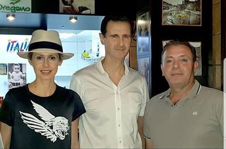 تصاویر بشار اسد و خانواده‌اش در رستورانی در دمشق