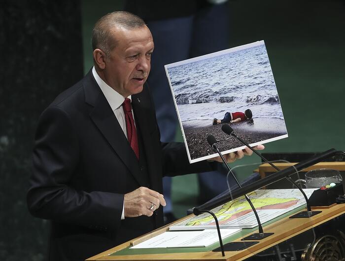 دست پُر اردوغان در نطق سازمان ملل (+عکس)