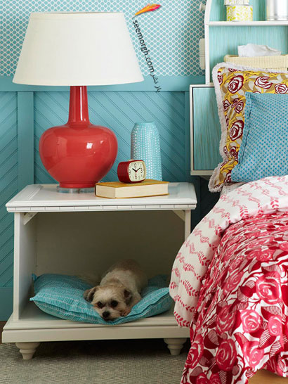 خانه سگ در دکوراسیون اتاق خواب,چگونه با وسایل معمولی اتاق خوابی خاص بسازید؟