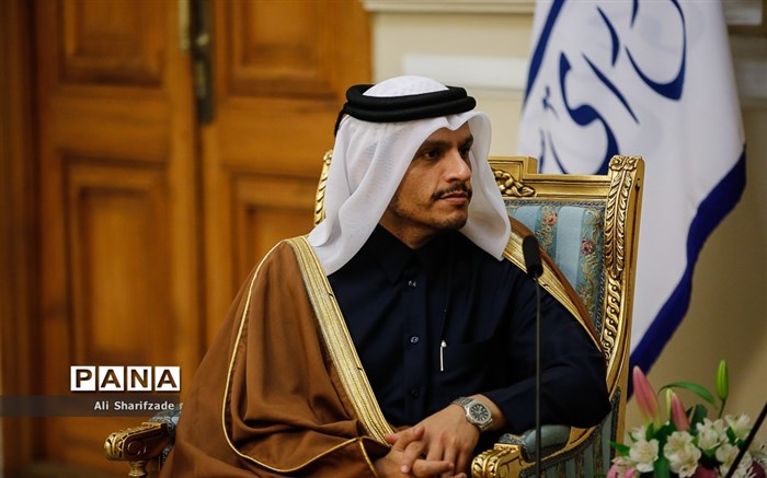 دیدار وزیر امور خارجه قطر با رئیس مجلس