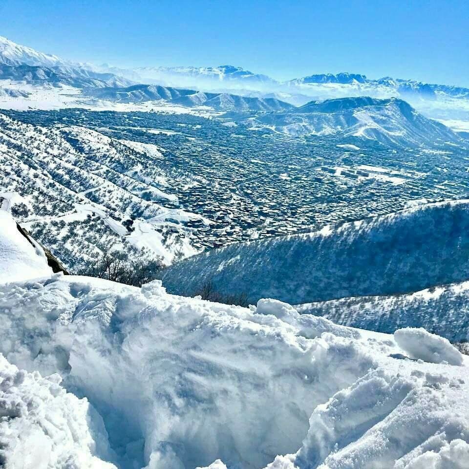 تماشای طبیعت زمستانی مریوان در یک نگاه + تصاویر