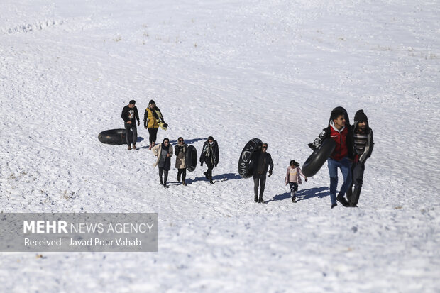 تفریحات زمستانه در ارتفاعات سپیدان