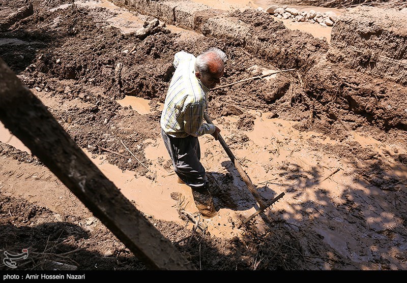 خسارات سیل در روستای الموت غربی - قزوین