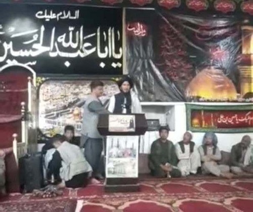 حضور یکی از اعضای طالبان در مراسم عزاداری محرم