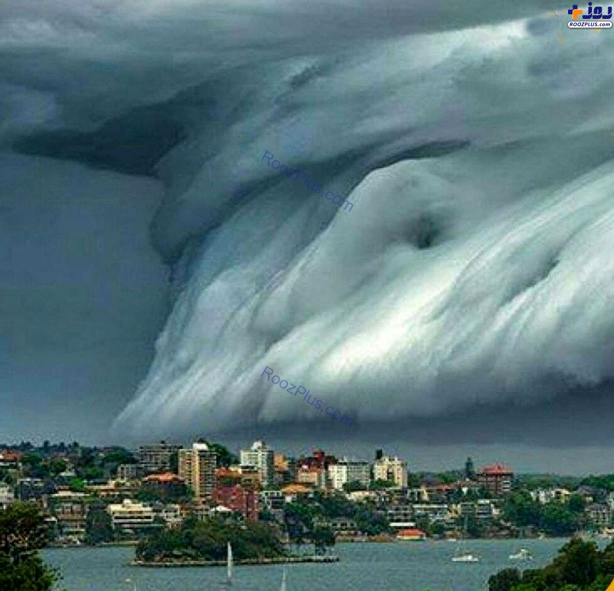 عکسی عجیب از سقوط ابرها یا سونامی ابرها