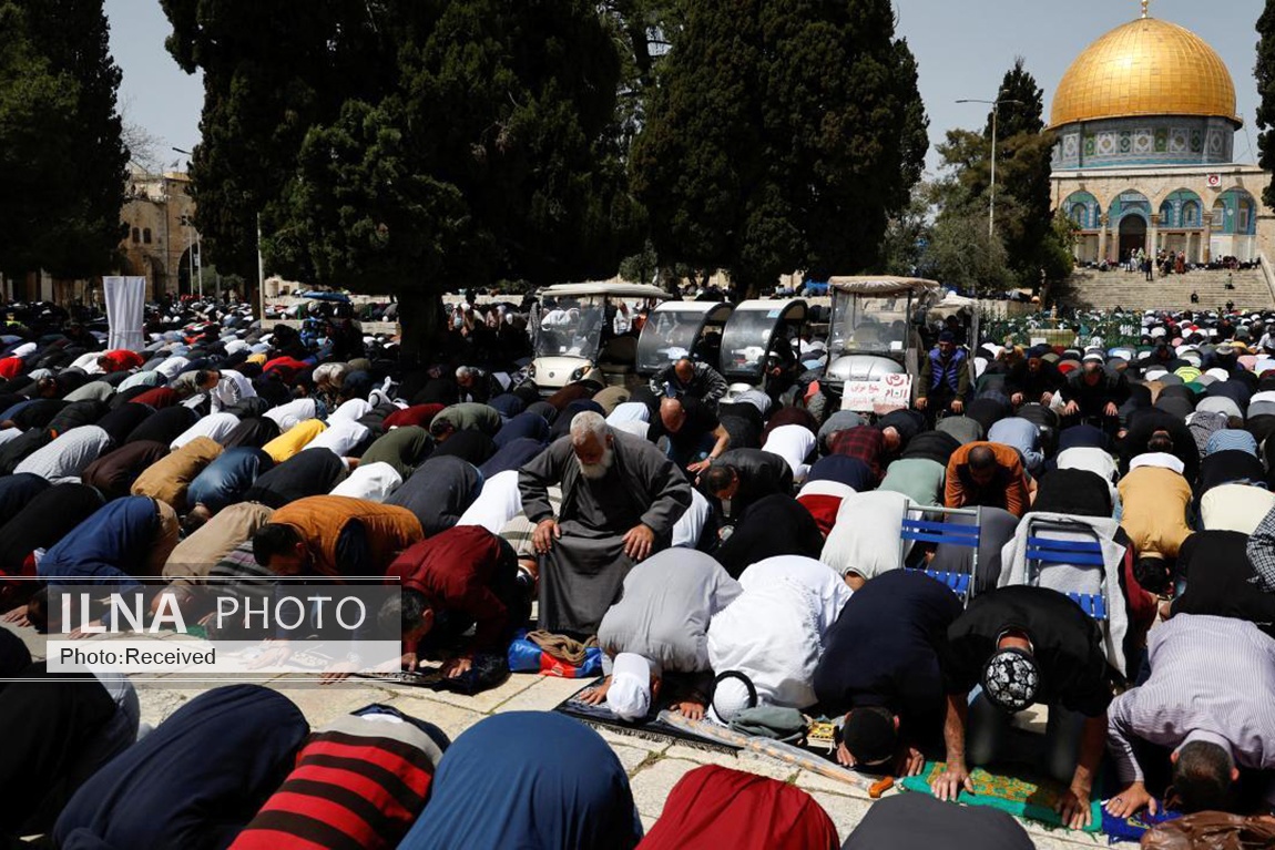تصاویر: نماز جمعه در مسجد الاقصی