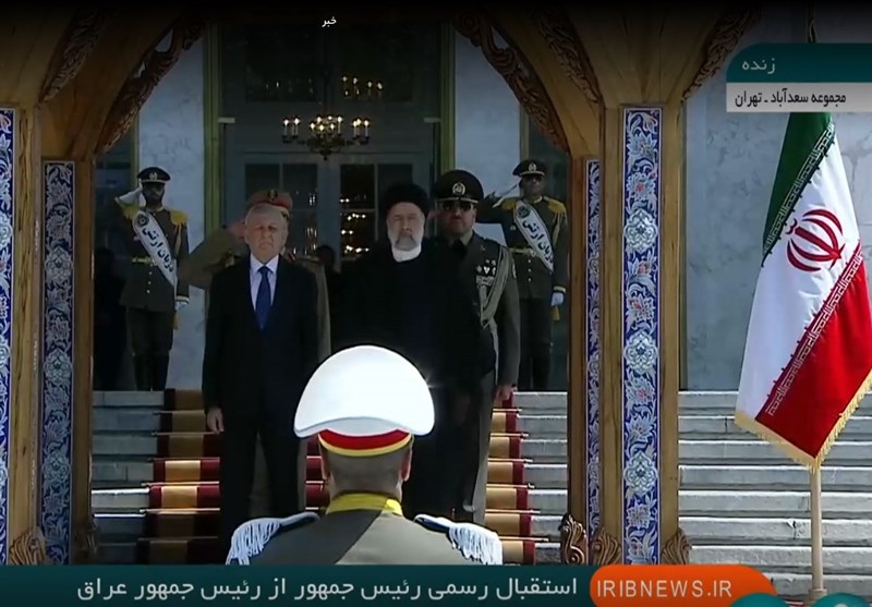 استقبال رسمی رئیسی از رئیس جمهور عراق