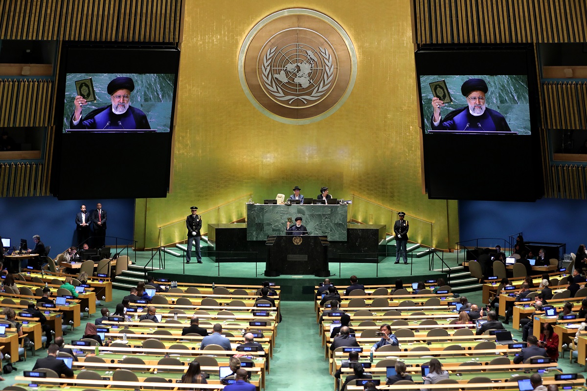 گزارش تصویری سخنرانی رئیس جمهور در مجمع عمومی سازمان ملل
