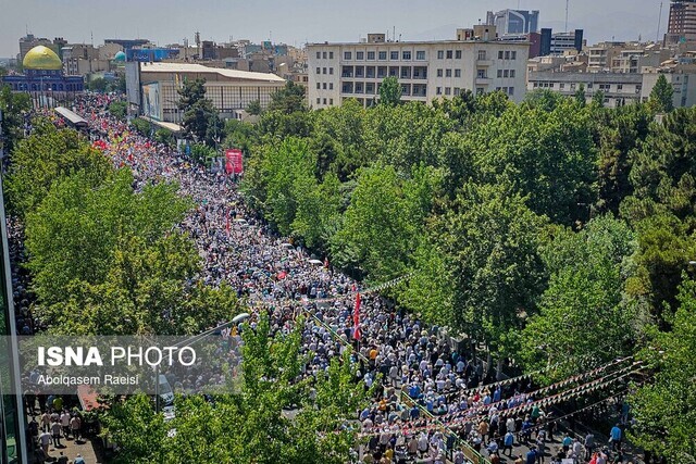 راهپیمایی ایرانی ها در جمعه همدلی و ایستادگی