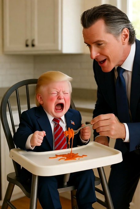 فرماندار کالیفرنیا با این عکسها ترامپ را غافلگیر کرد!