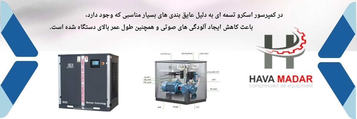 کمپرسور اسکرو تسمه ای و نقش آن در صنایع پیشرفته کمپرسور اسکرو تسمه ای و نقش آن در صنایع پیشرفته