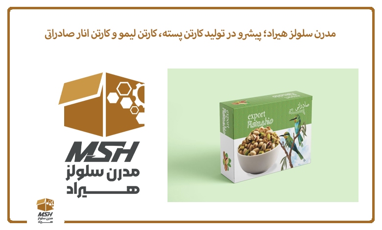 مدرن سلولز هیراد؛ پیشرو در تولید کارتن پسته، کارتن لیمو و کارتن انار صادراتی